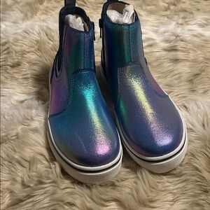 Lands' End Kids Iridescent Blue Boots